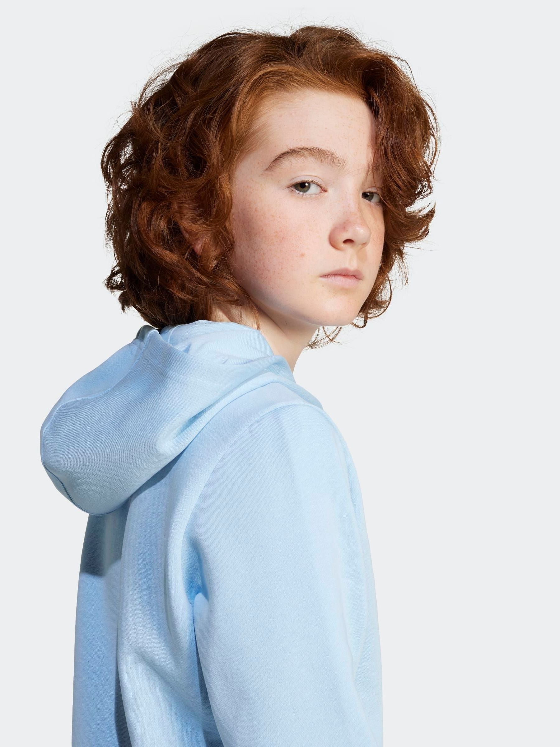 Dsiney Kidz - adidas Originals Sky Blue Blue French Terry Hoodie image 4