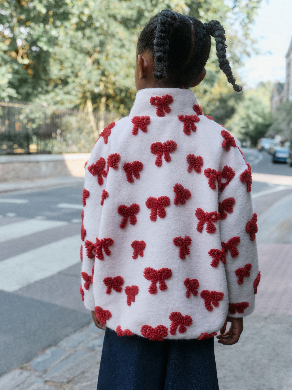 Pink/Red Bows Zip Up Borg Jacket (3-16yrs) - image 3