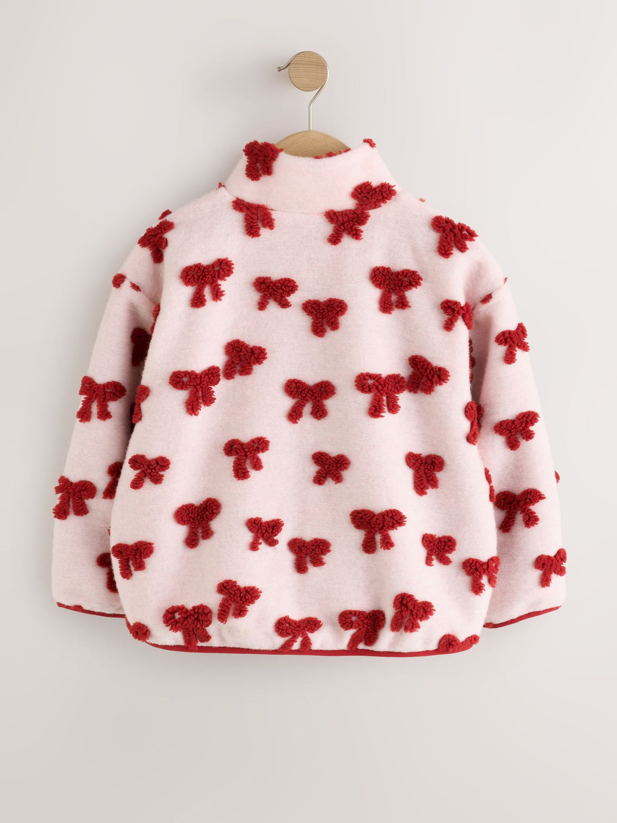Pink/Red Bows Zip Up Borg Jacket (3-16yrs) - image 7