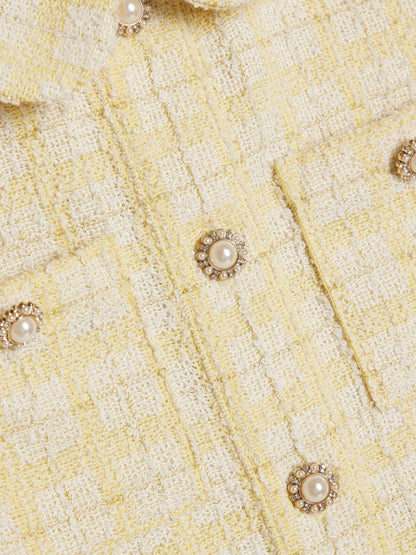 Dsiney Kidz - River Island Yellow Boucle Waistcoat & Skirt Set image 4