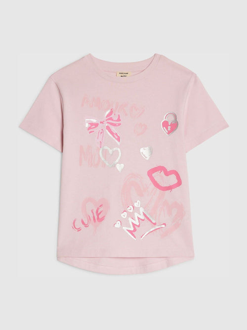 River Island Pink Graffiti T-Shirt image 1