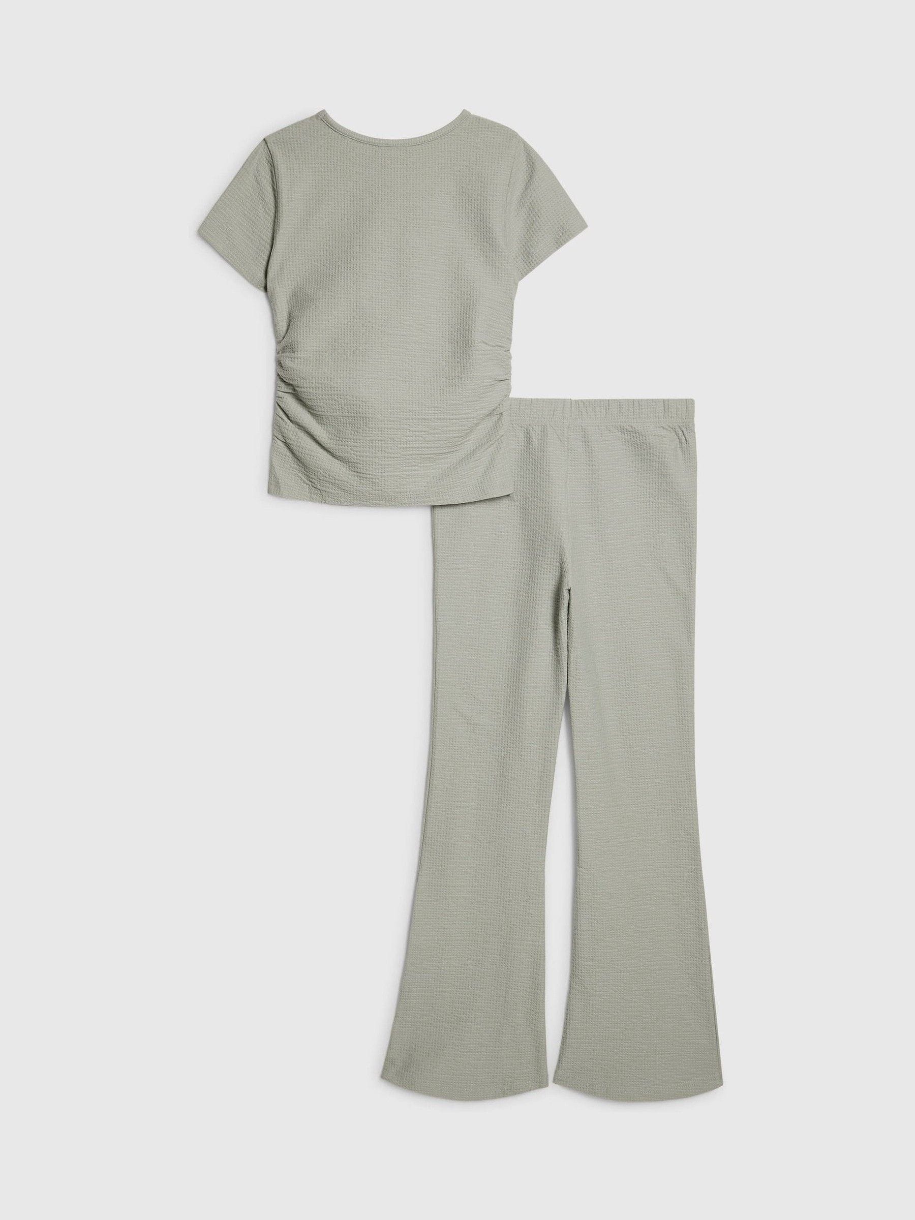 Dsiney Kidz - River Island Green Texture Baby T-Shirt & Kickflare Set image 2