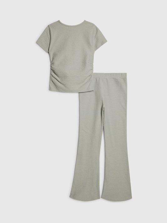 Dsiney Kidz - River Island Green Texture Baby T-Shirt & Kickflare Set image 2