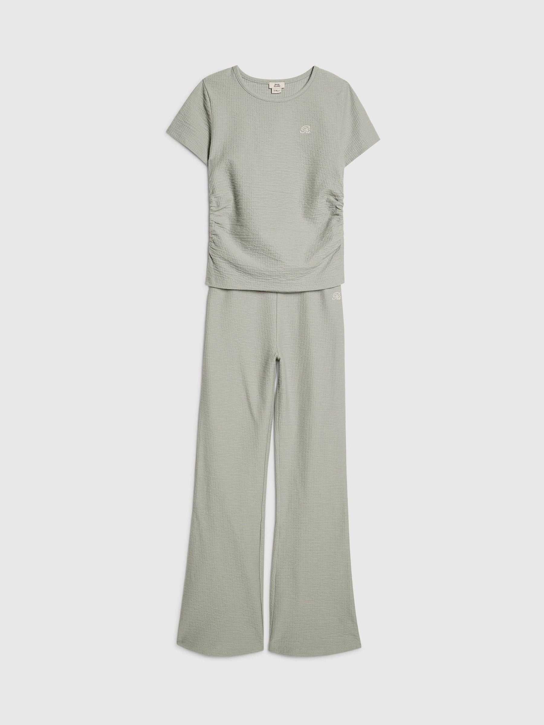Dsiney Kidz - River Island Green Texture Baby T-Shirt & Kickflare Set image 3