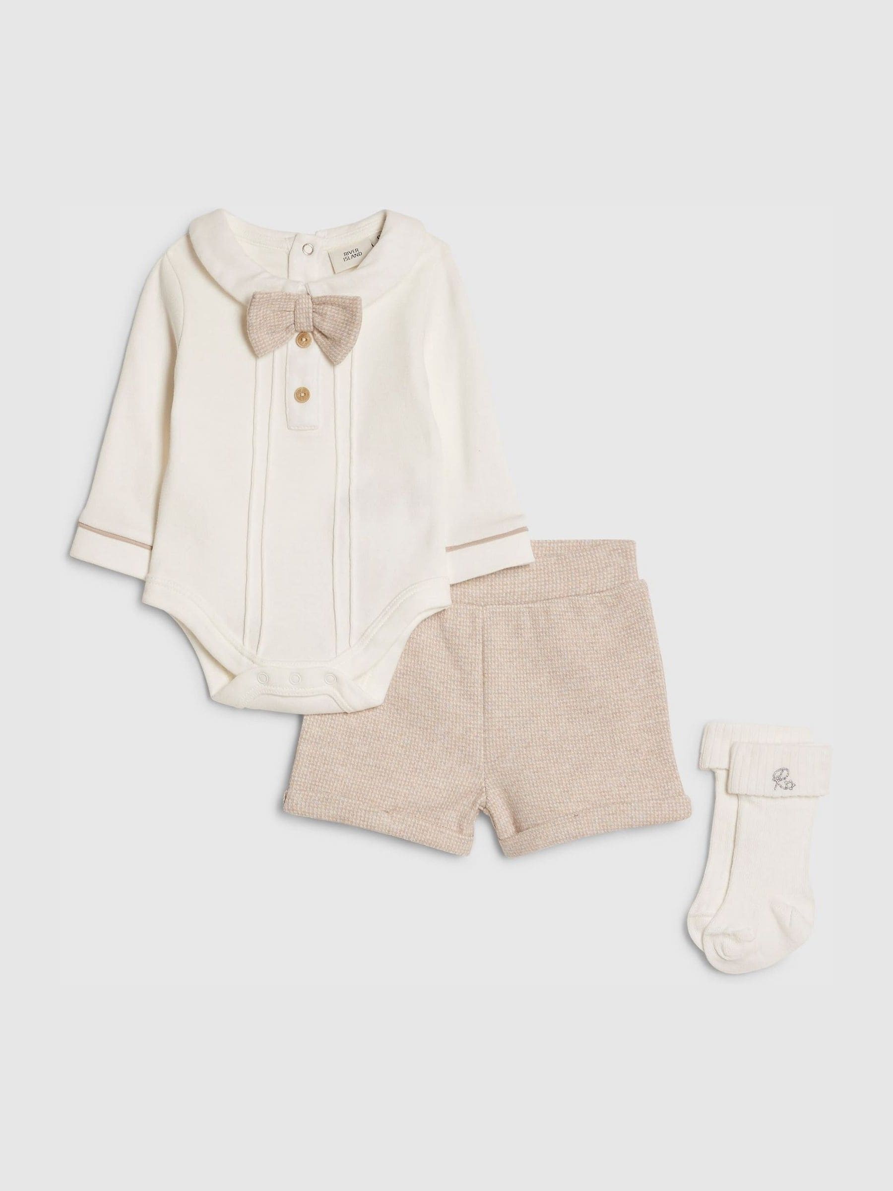 River Island Brown Smart Bloomer Shorts & Socks Sets image 1