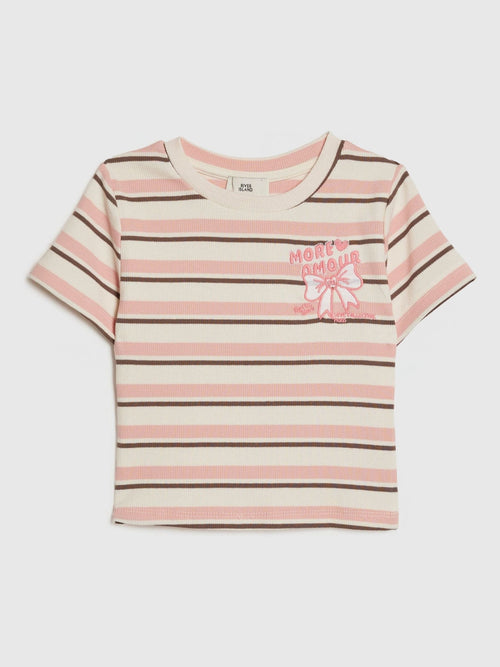 Dsiney Kidz - River Island Pink Stripe Baby T-Shirt image 1