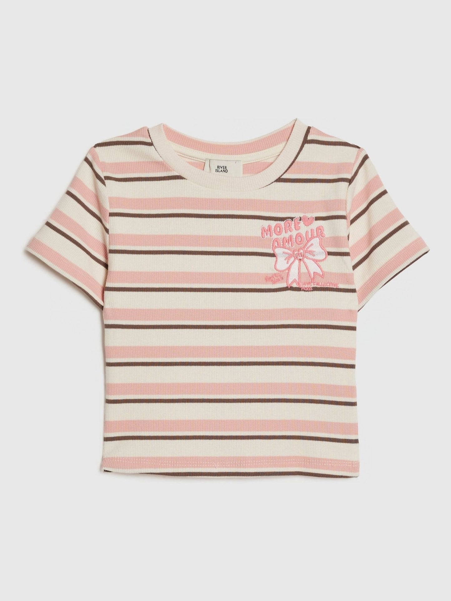 Dsiney Kidz - River Island Pink Stripe Baby T-Shirt image 1