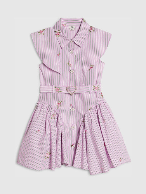 Dsiney Kidz - River Island Purple Stripe Prom Dress image 1