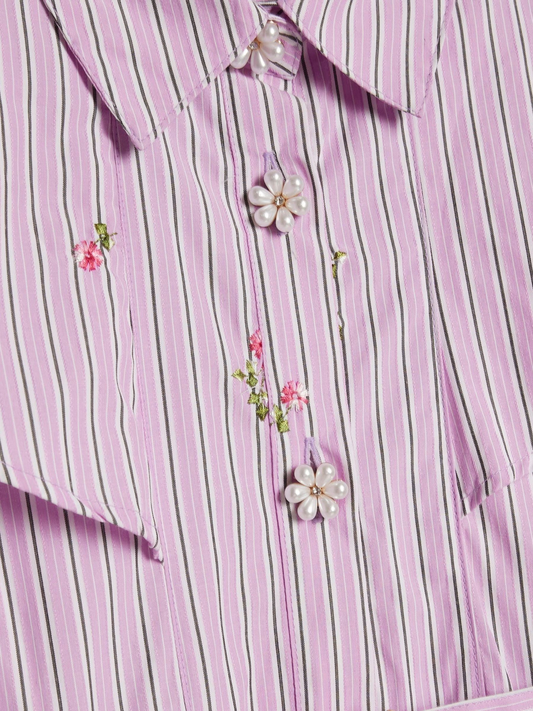 River Island Purple Stripe Prom Dress image 4