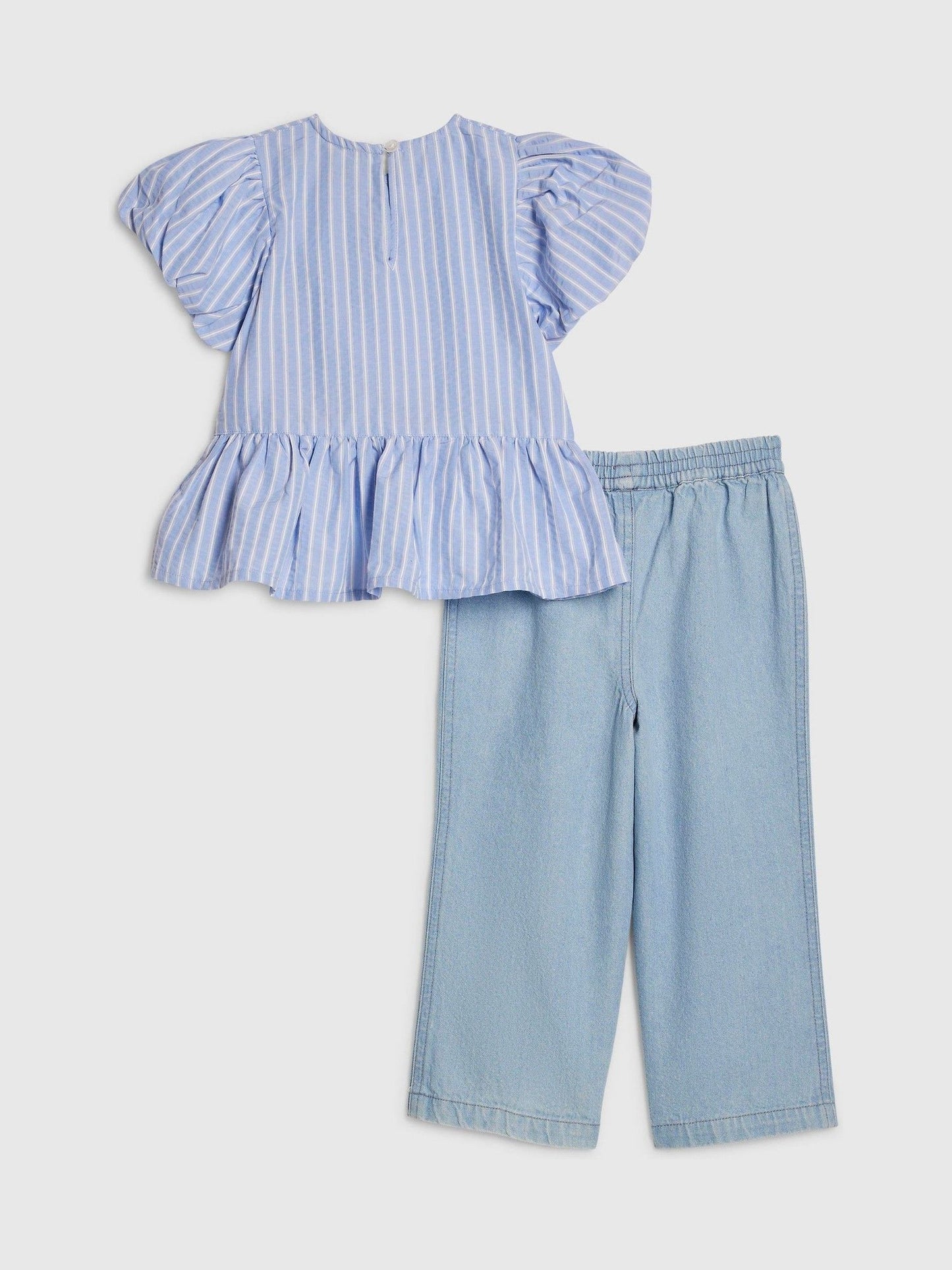 River Island Blue Seersucker Top & Jeans Set image 2