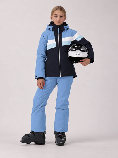 CMP Blue Striped Colour Block Waterproof Ski Jacket And Trousers Set - image 1