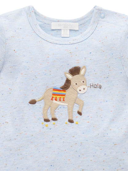 Purebaby Blue Donkey Shorts and T-Shirt Set image 4