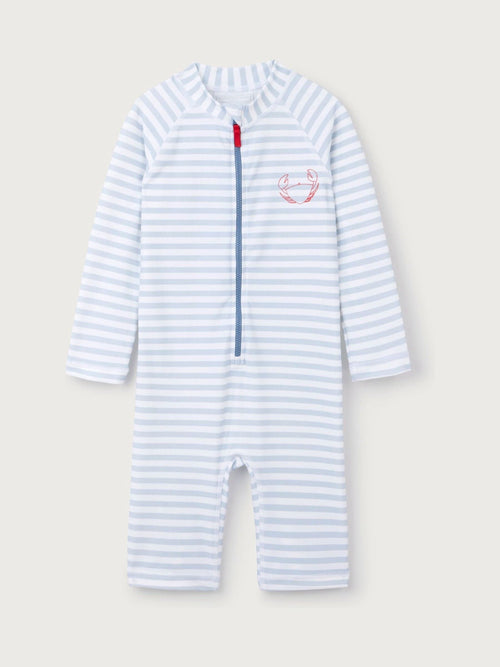 The White Company White Happy Crab Stripe Surfsuit image 1
