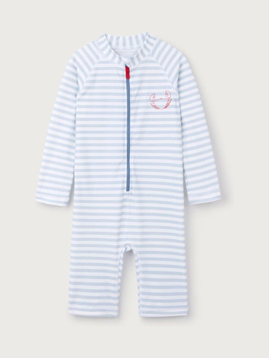 The White Company White Happy Crab Stripe Surfsuit image 1