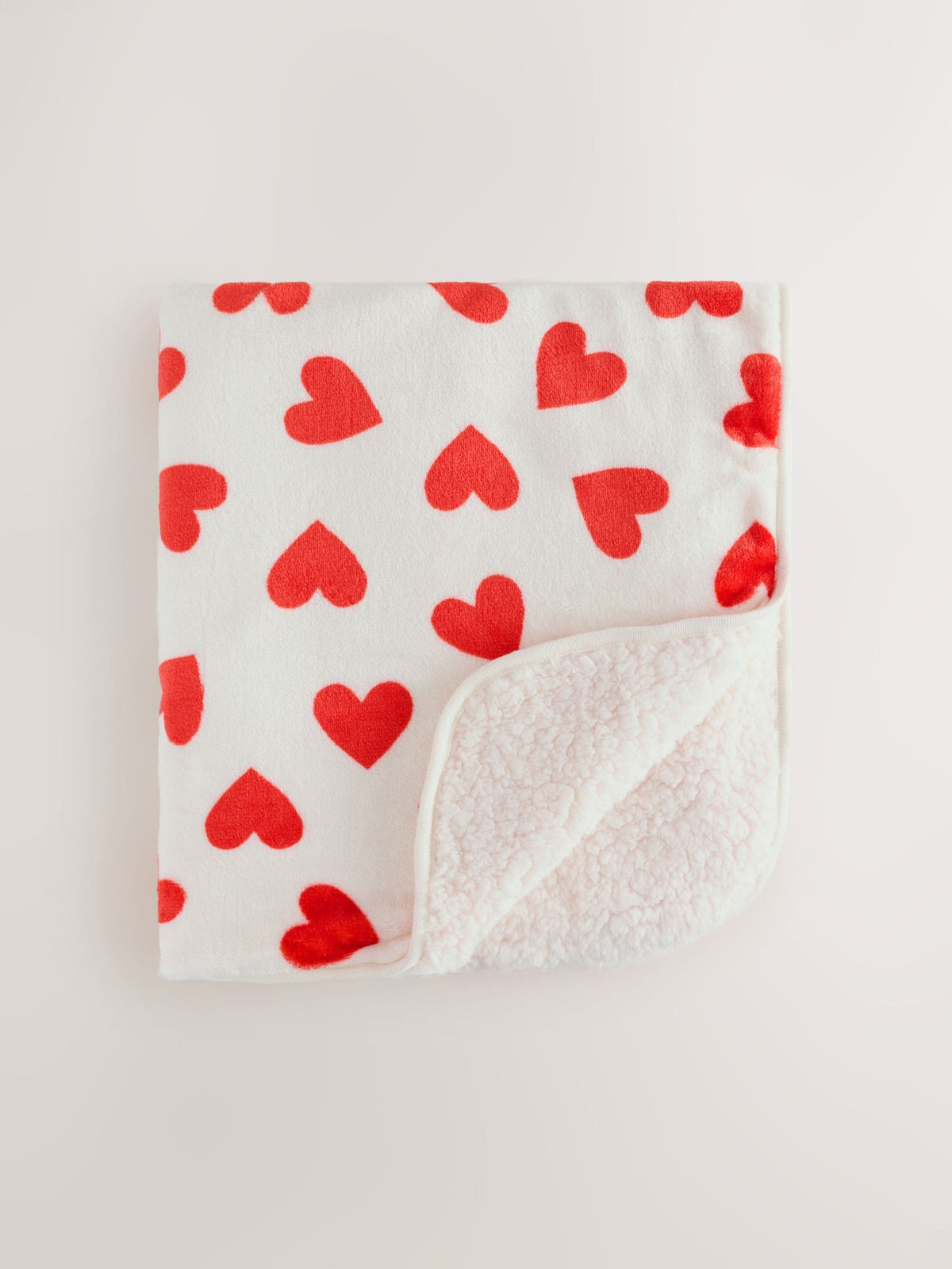 Red Heart Print Fleece Blanket - image 1