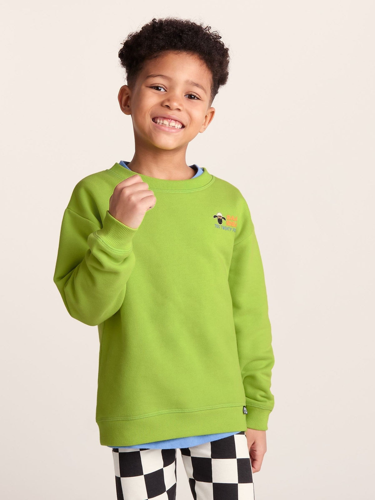 Dsiney Kidz - Tog 24 Green Montadale Kids Shaun The Sheep Crew Sweat Top image 1