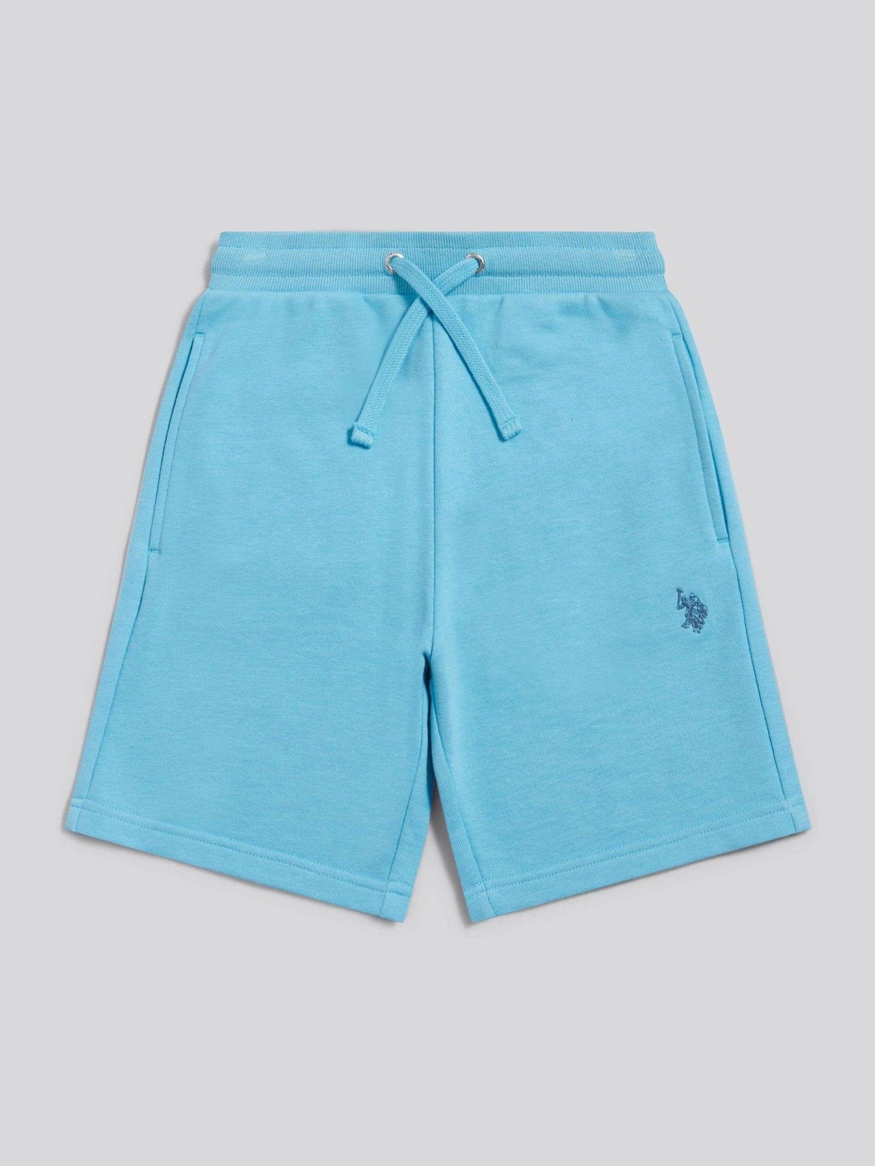 Dsiney Kidz - U.S. Polo Assn. Light Blue Double Horsemen Sweat Shorts image 1