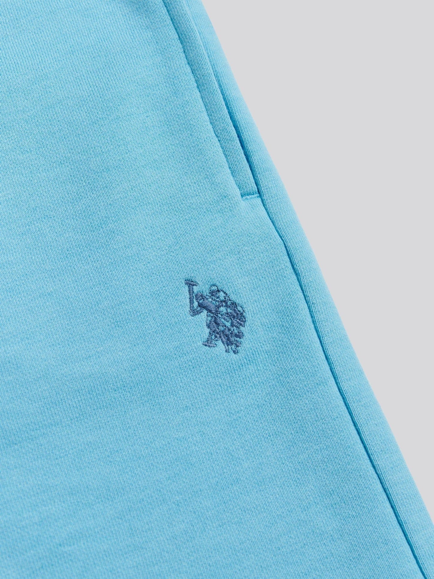 Dsiney Kidz - U.S. Polo Assn. Light Blue Double Horsemen Sweat Shorts image 3