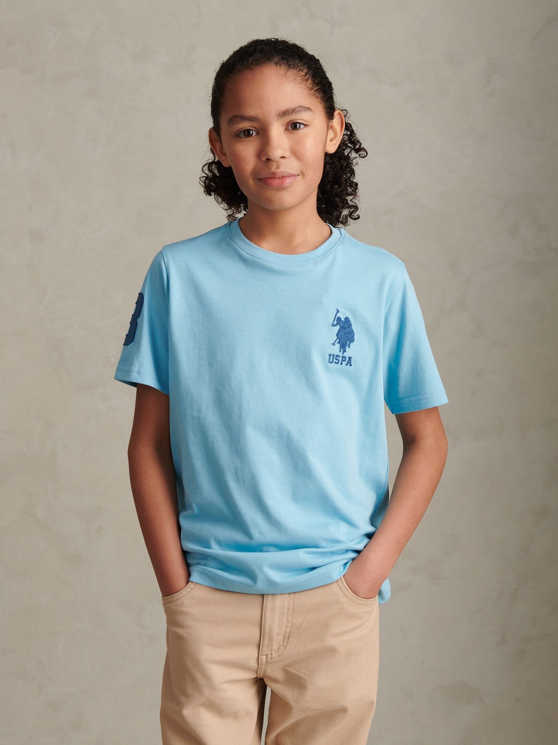 Dsiney Kidz - U.S. Polo Assn. Sky Blue Player 3 T-Shirt image 1