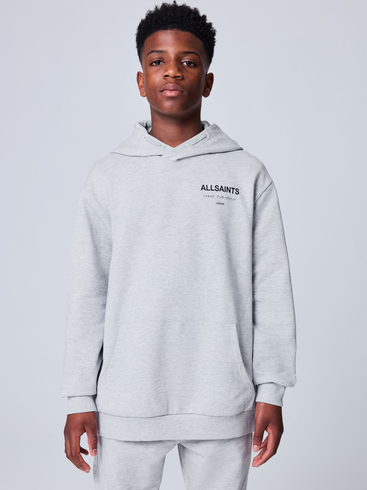smALLSAINTS Grey Underground Oversized Pull-Over Hoodie - image 1