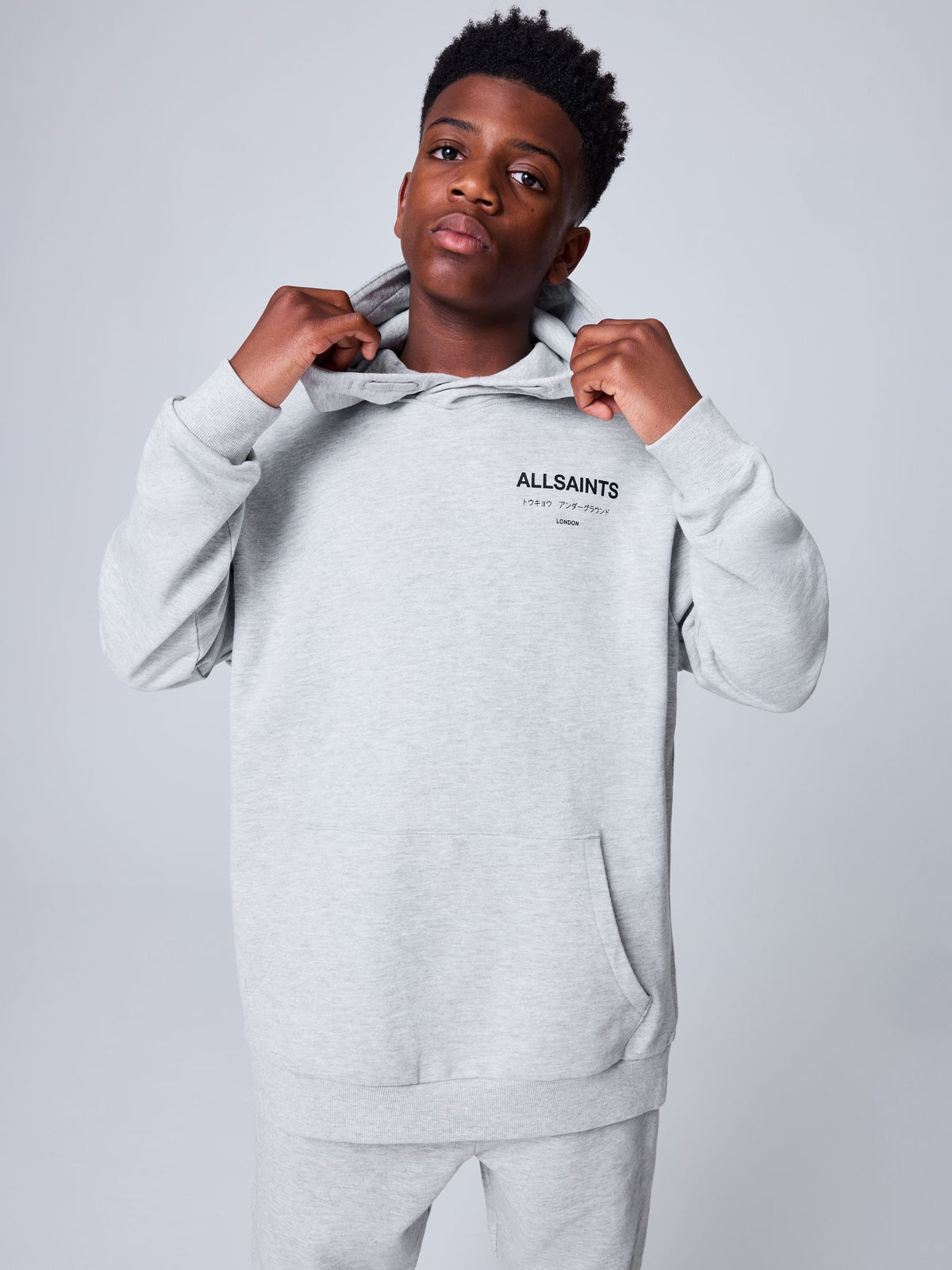 smALLSAINTS Grey Underground Oversized Pull-Over Hoodie - image 3
