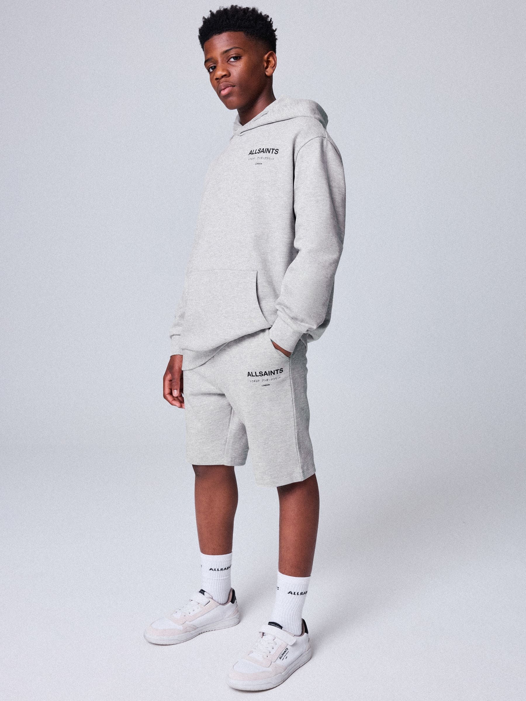 Dsiney Kidz - smALLSAINTS Grey Underground Sweat Shorts image 2