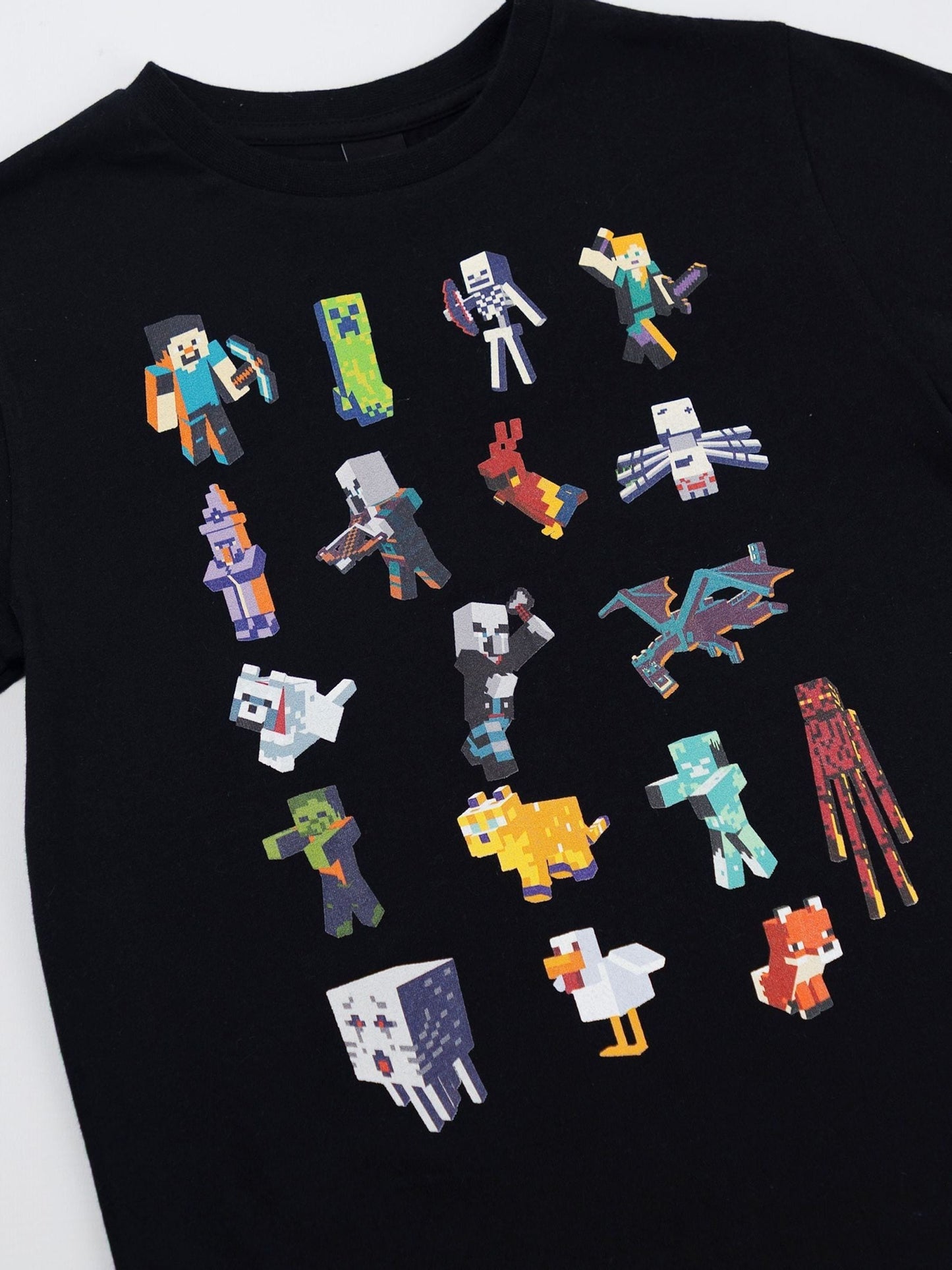 Dsiney Kidz - Vanilla Underground Black Minecraft Sprites Short Sleeved T-Shirt image 3