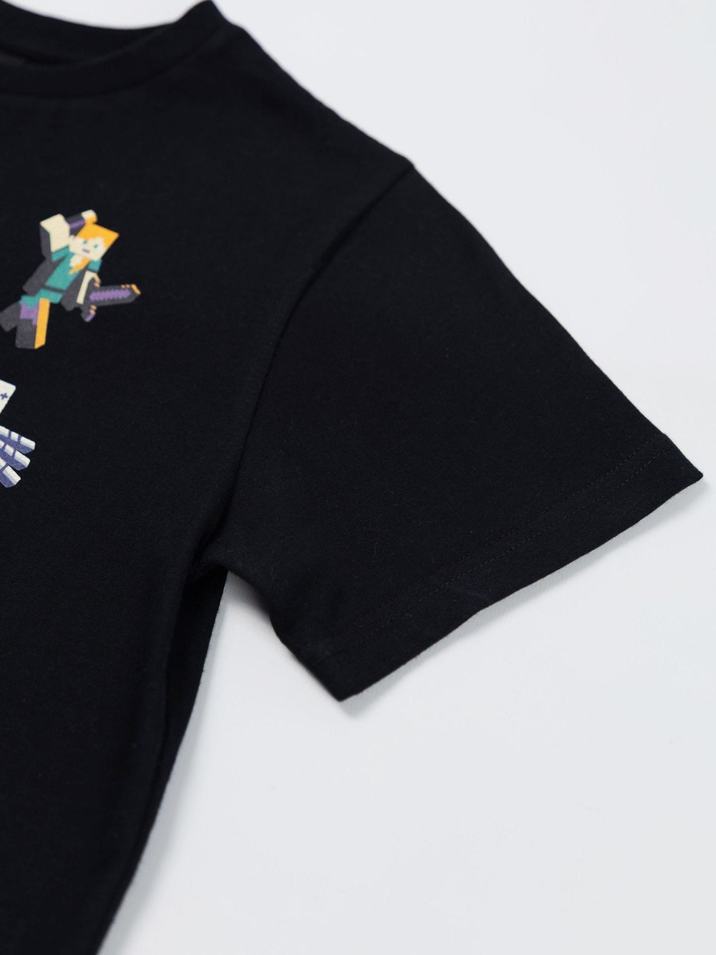 Dsiney Kidz - Vanilla Underground Black Minecraft Sprites Short Sleeved T-Shirt image 5