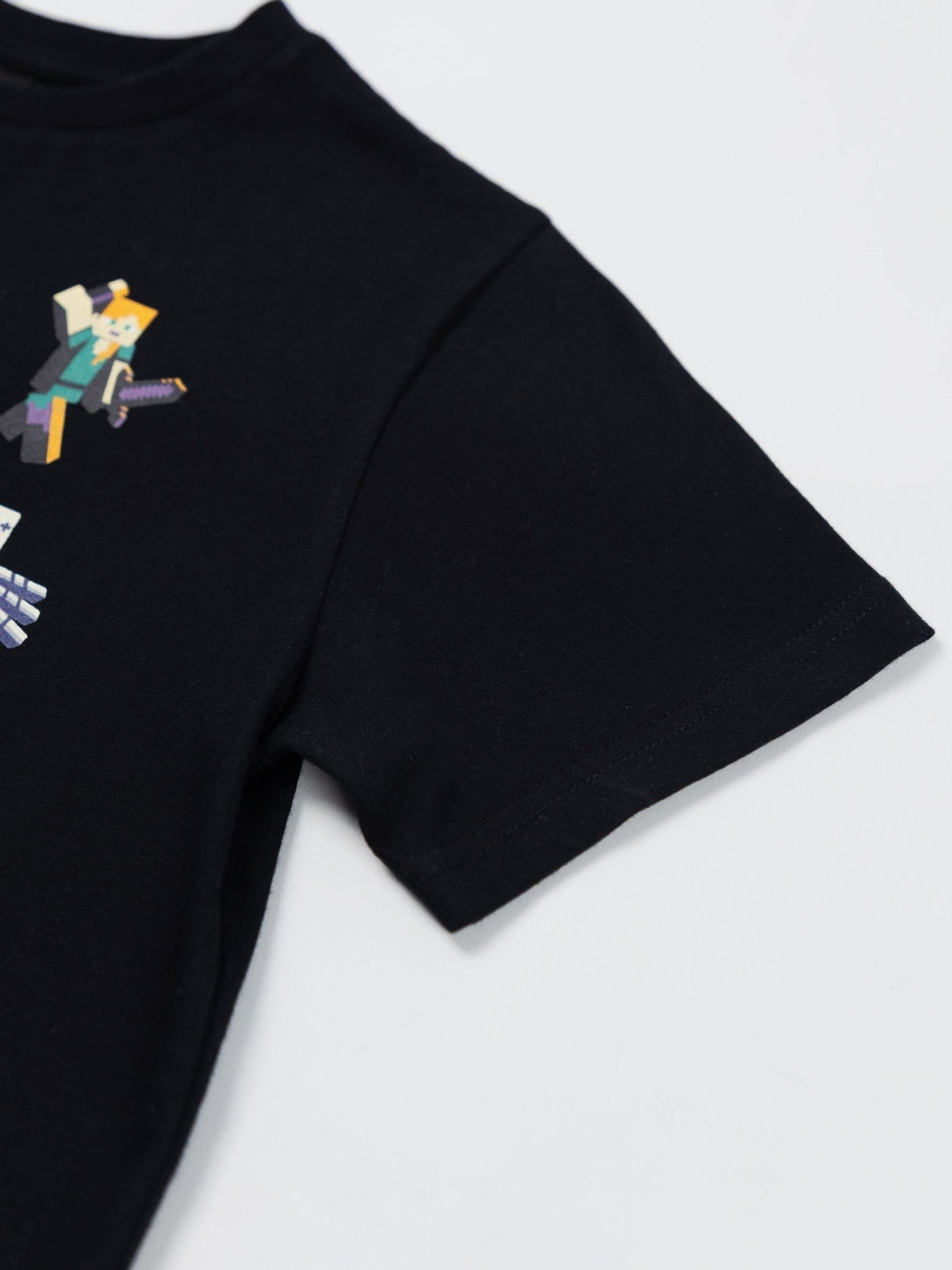 Dsiney Kidz - Vanilla Underground Black Minecraft Sprites Short Sleeved T-Shirt image 5