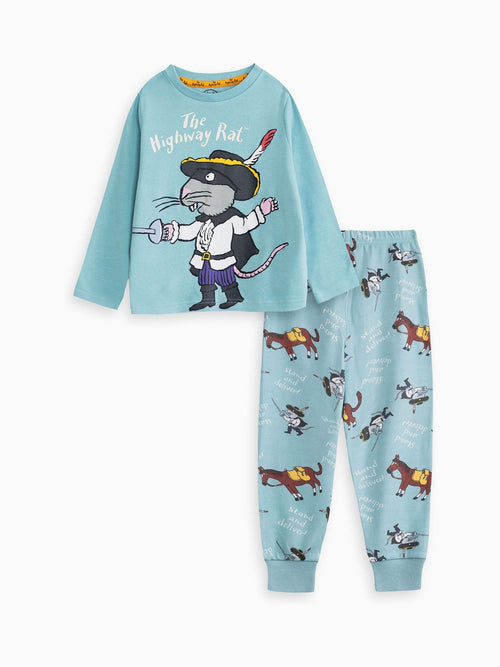 Vanilla Underground Blue The Highway Rat Long Sleeve Leg Pyjamas Set image 1