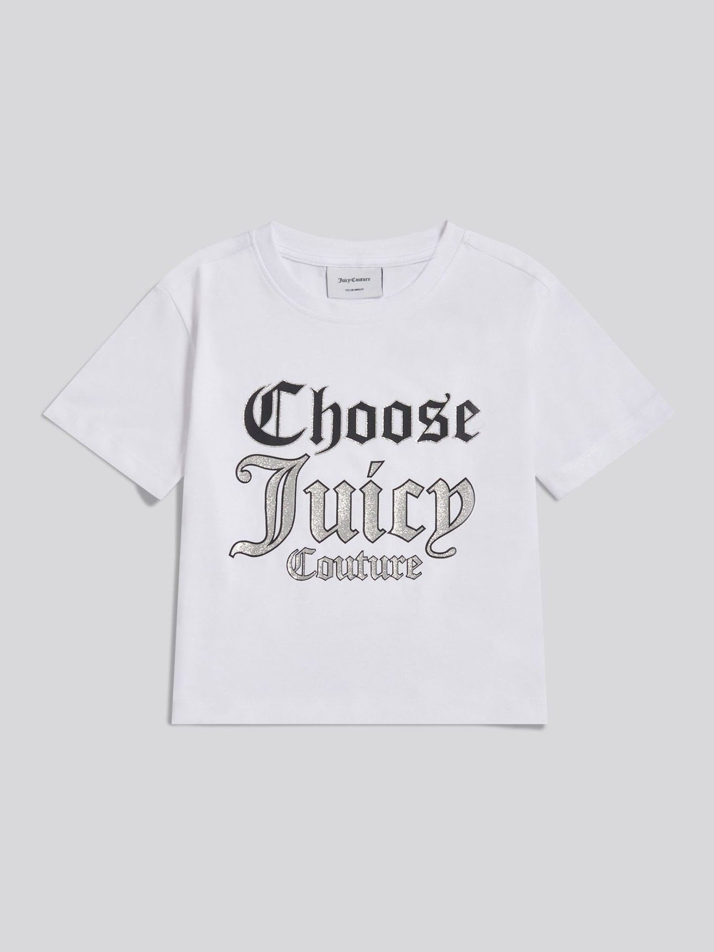 Dsiney Kidz - Juicy Couture White Cropped Slogan T-Shirt image 1