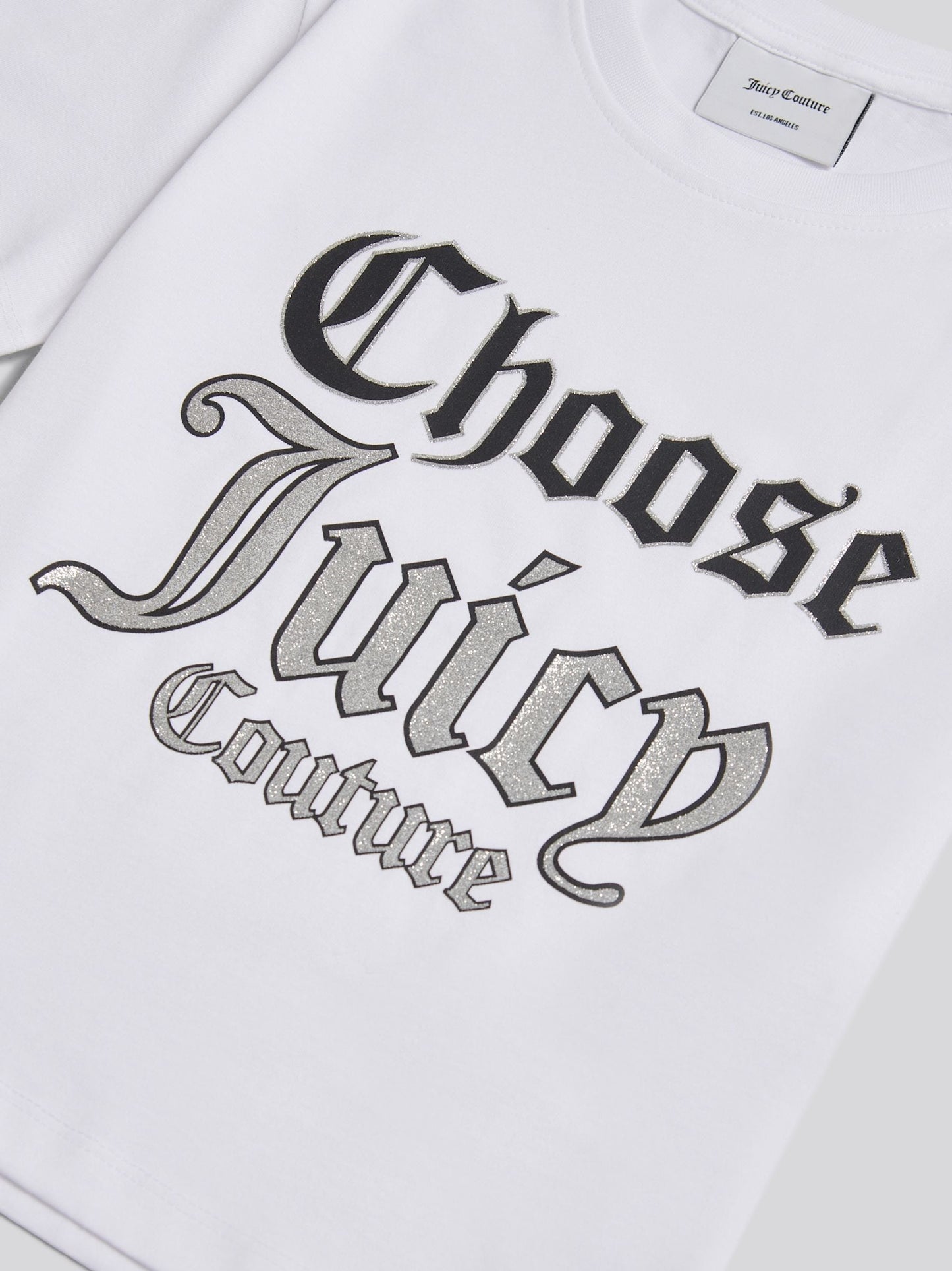 Dsiney Kidz - Juicy Couture White Cropped Slogan T-Shirt image 3
