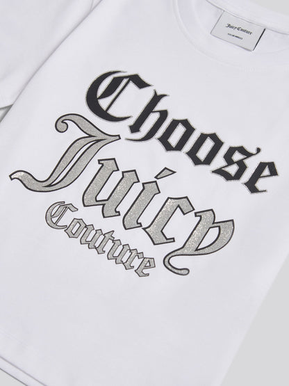 Dsiney Kidz - Juicy Couture White Cropped Slogan T-Shirt image 3