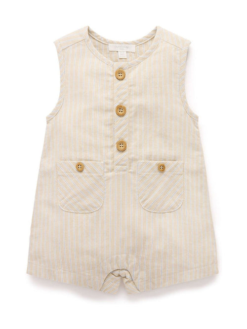 Purebaby Natural Linen Blend Romper image 1