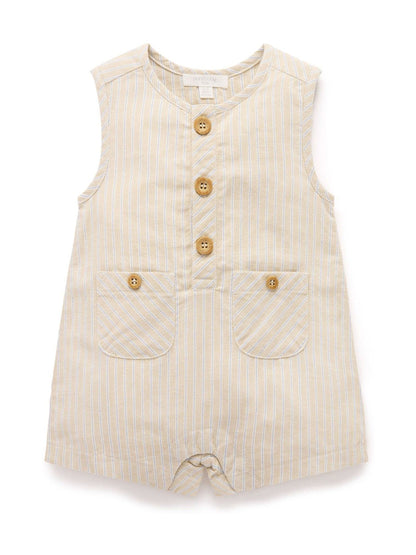 Purebaby Natural Linen Blend Romper image 1