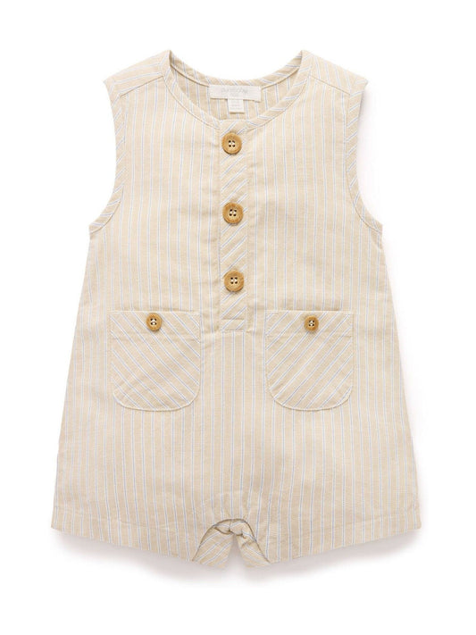 Purebaby Natural Linen Blend Romper image 1