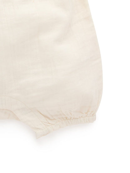 Purebaby White Embroidered Floral White Romper image 5