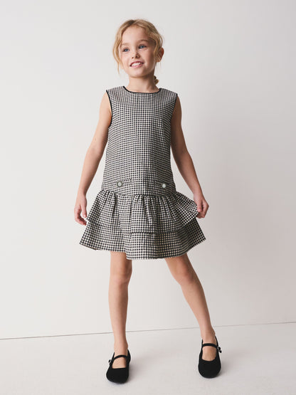 Dsiney Kidz - Monochrome Mono Check Rara Dress (3-16yrs) image 2
