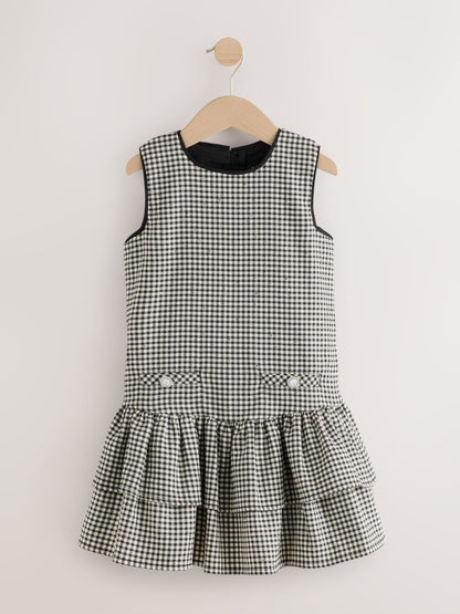 Dsiney Kidz - Monochrome Mono Check Rara Dress (3-16yrs) image 5