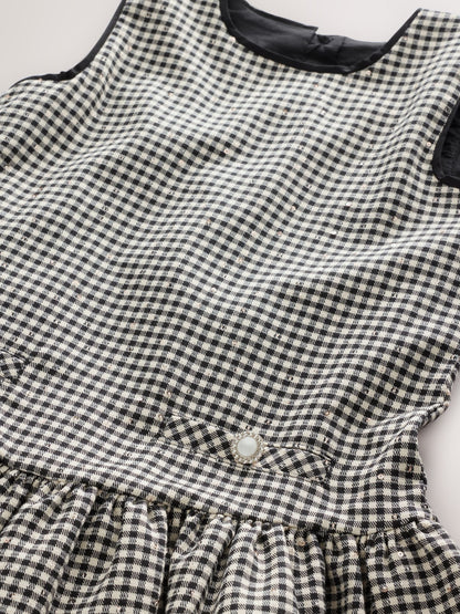 Dsiney Kidz - Monochrome Mono Check Rara Dress (3-16yrs) image 7