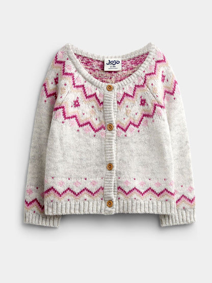 Dsiney Kidz - JoJo Maman Bébé Light Grey 3-Piece Fairisle Knit Set image 3