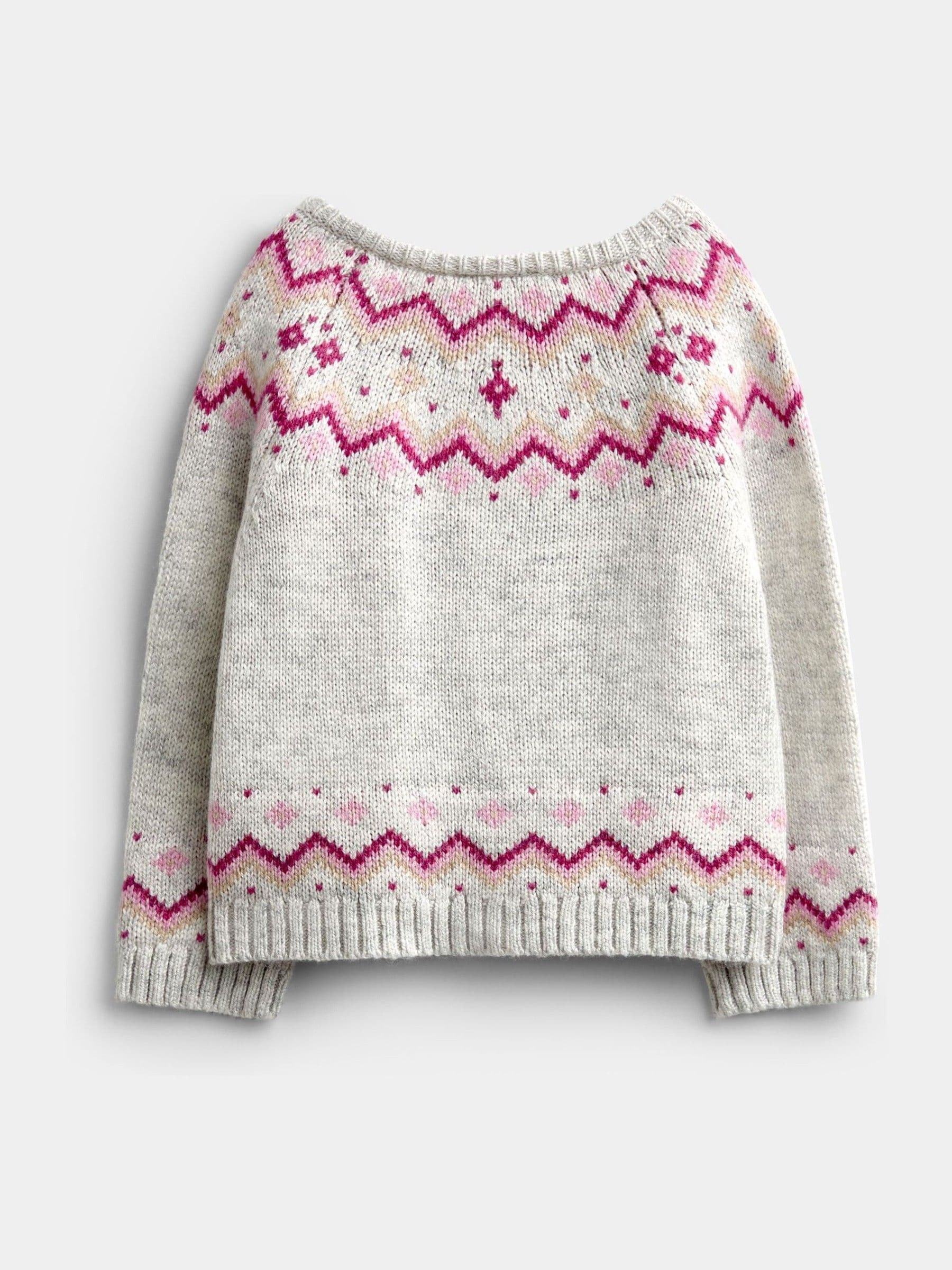 Dsiney Kidz - JoJo Maman Bébé Light Grey 3-Piece Fairisle Knit Set image 4
