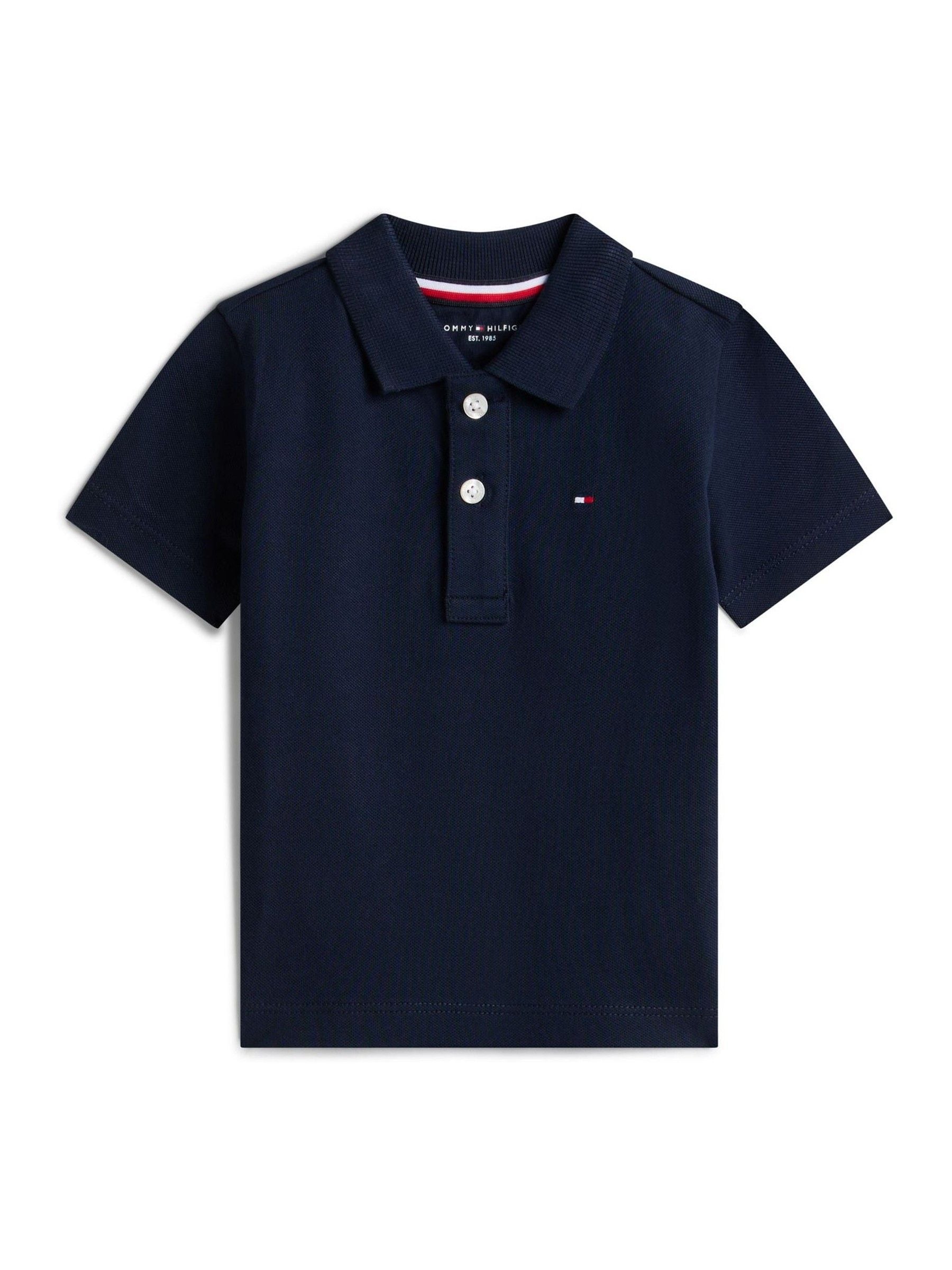 Dsiney Kidz - Tommy Hilfiger Navy Essential Regular Fit Pique Polo Shirt image 1