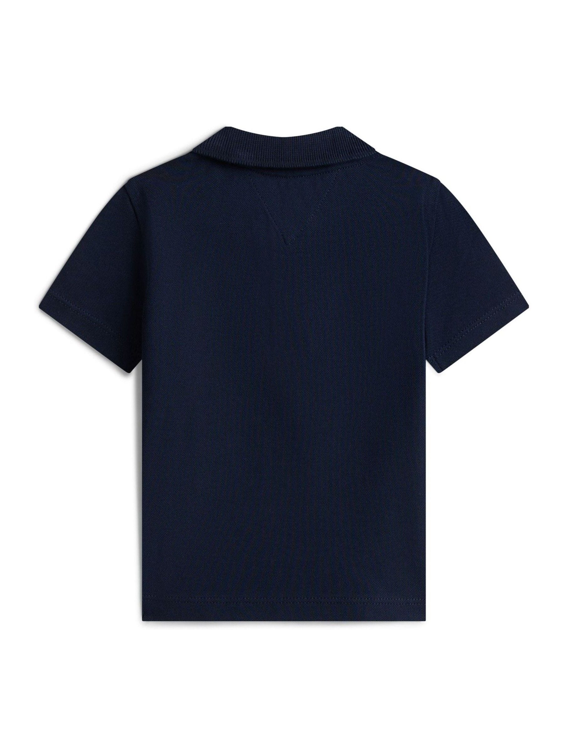 Dsiney Kidz - Tommy Hilfiger Navy Essential Regular Fit Pique Polo Shirt image 2