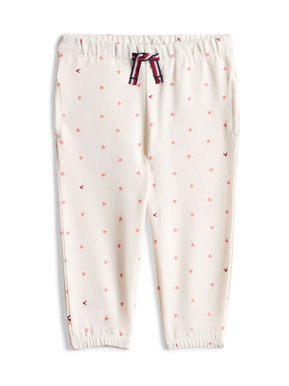 Tommy Hilfiger Cream Print Drawstring Joggers image 1