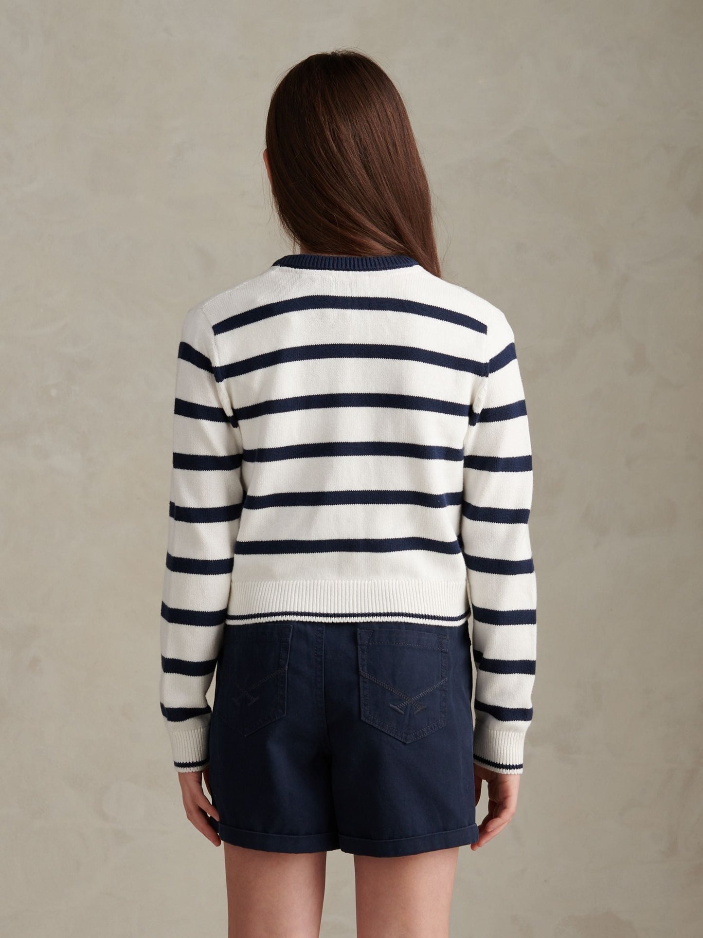 Dsiney Kidz - U.S. Polo Assn White Striped Knit Cardigan image 4