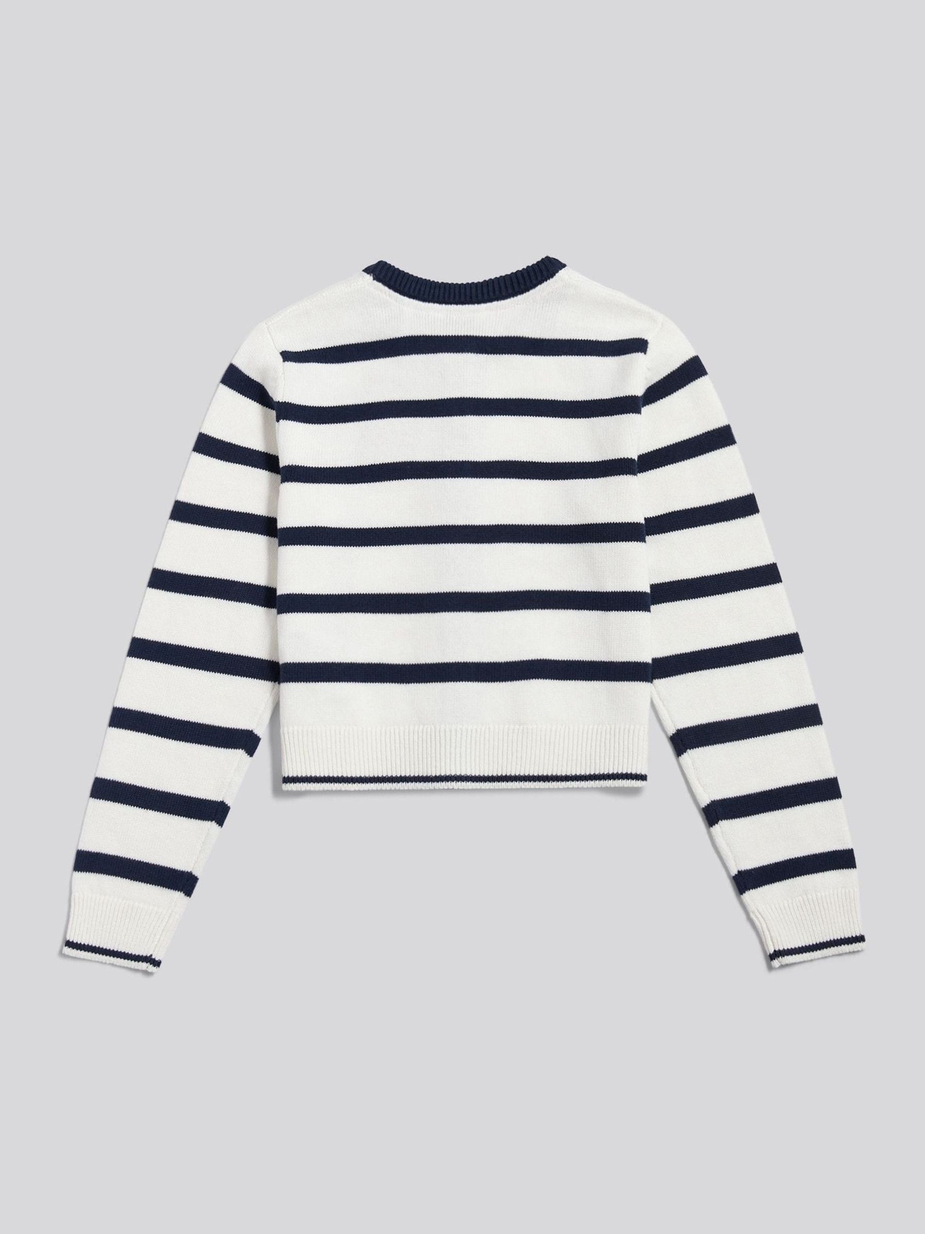 Dsiney Kidz - U.S. Polo Assn White Striped Knit Cardigan image 6