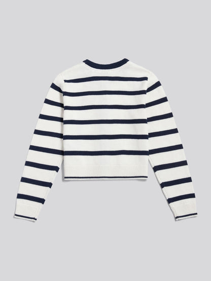 Dsiney Kidz - U.S. Polo Assn White Striped Knit Cardigan image 6