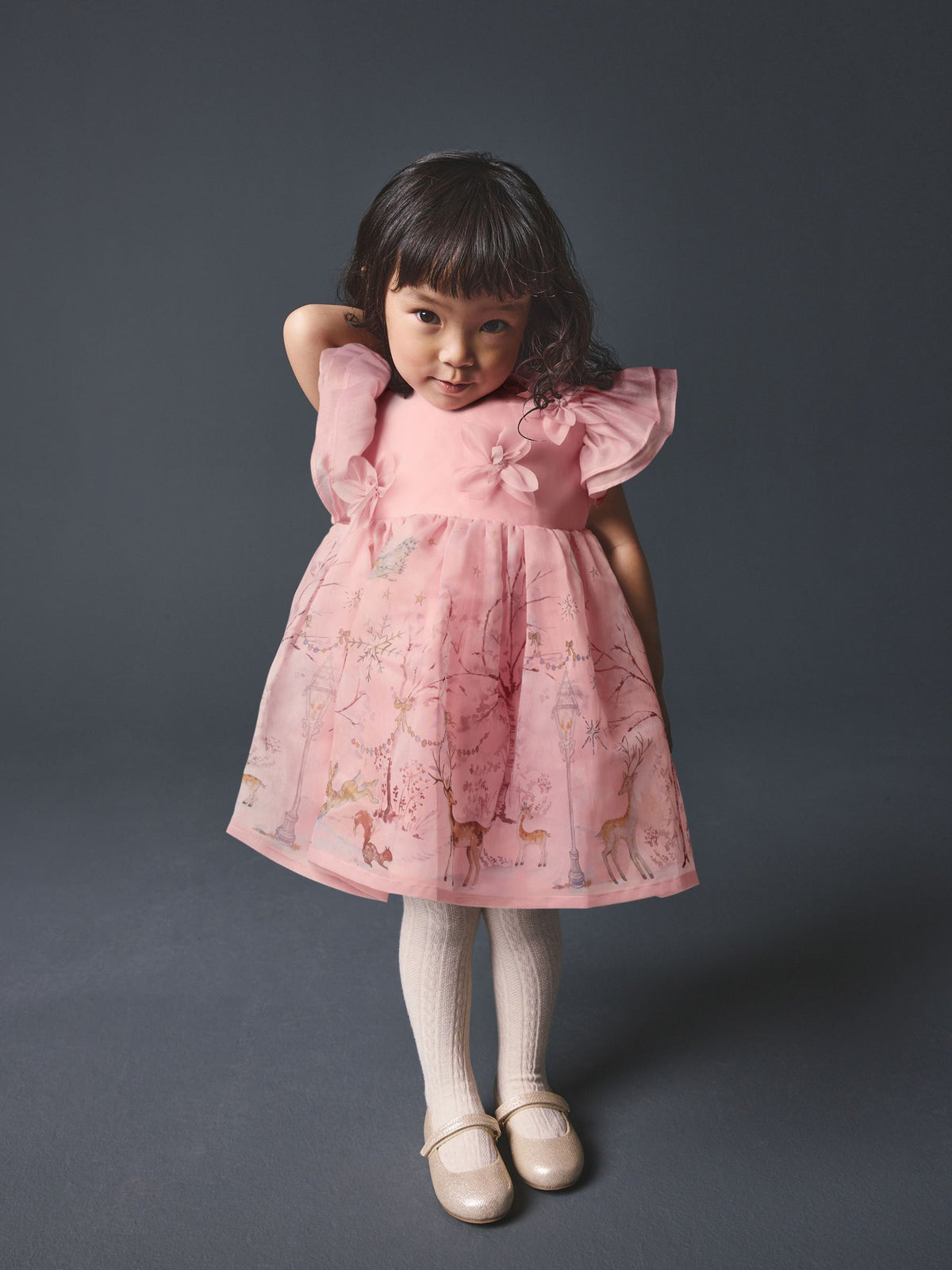 Blush Pink Floral Corsage Occasion Dress (3mths-8yrs) - image 1