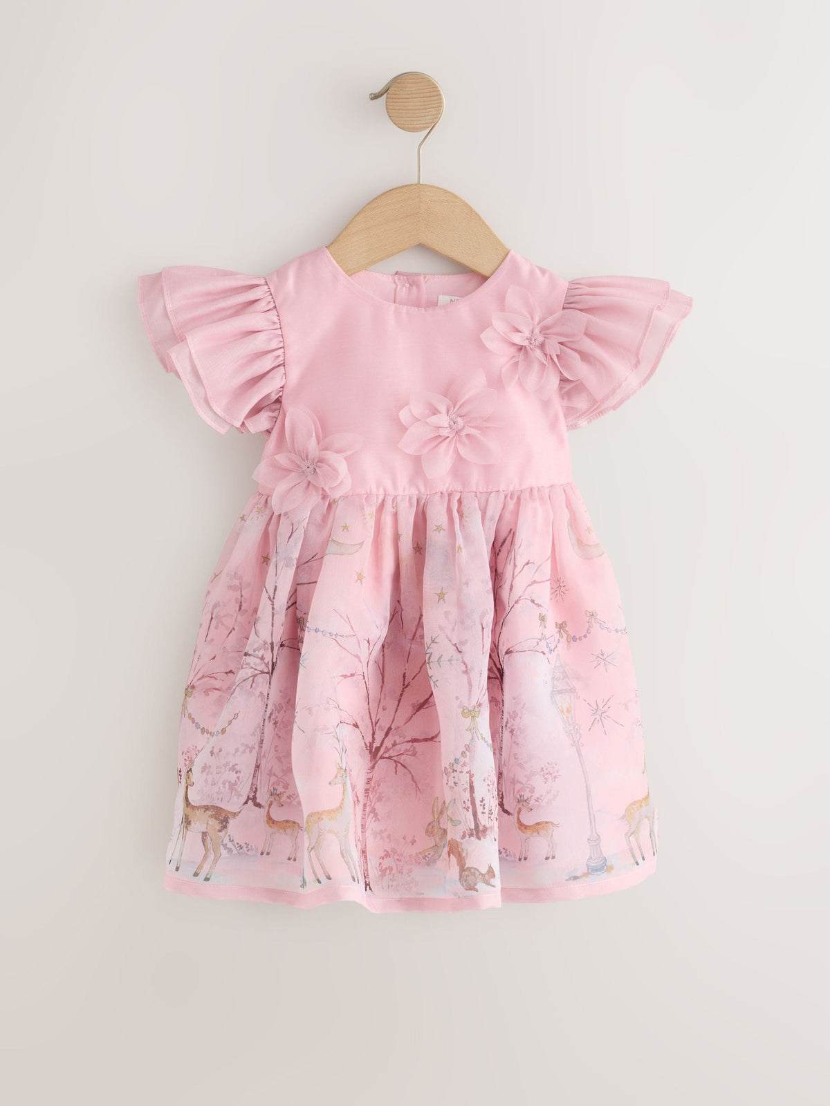 Blush Pink Floral Corsage Occasion Dress (3mths-8yrs) - image 5